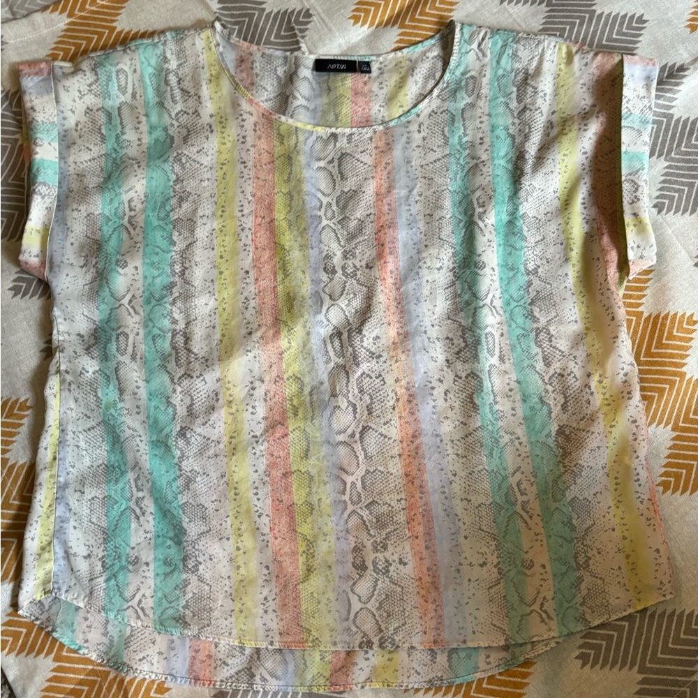Apt.9 Snake Print Blouse XL